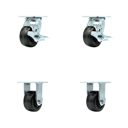 Service Caster Tool Box Caster Wheel Set 4'' Phenolic Swivel Casters, 4PK TOOL-SCC-30CS420-PHB-TLB-2-R-2